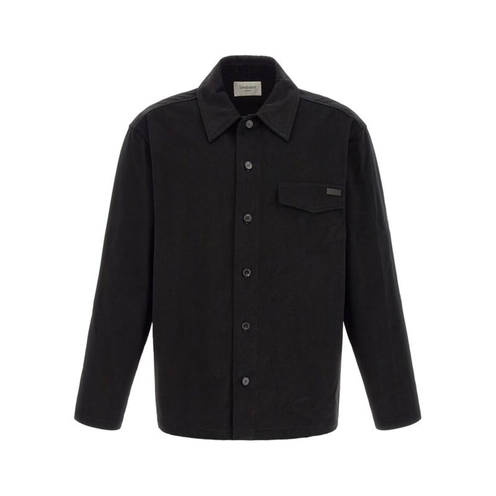 Saint Laurent Black Cotton Men's Blouse